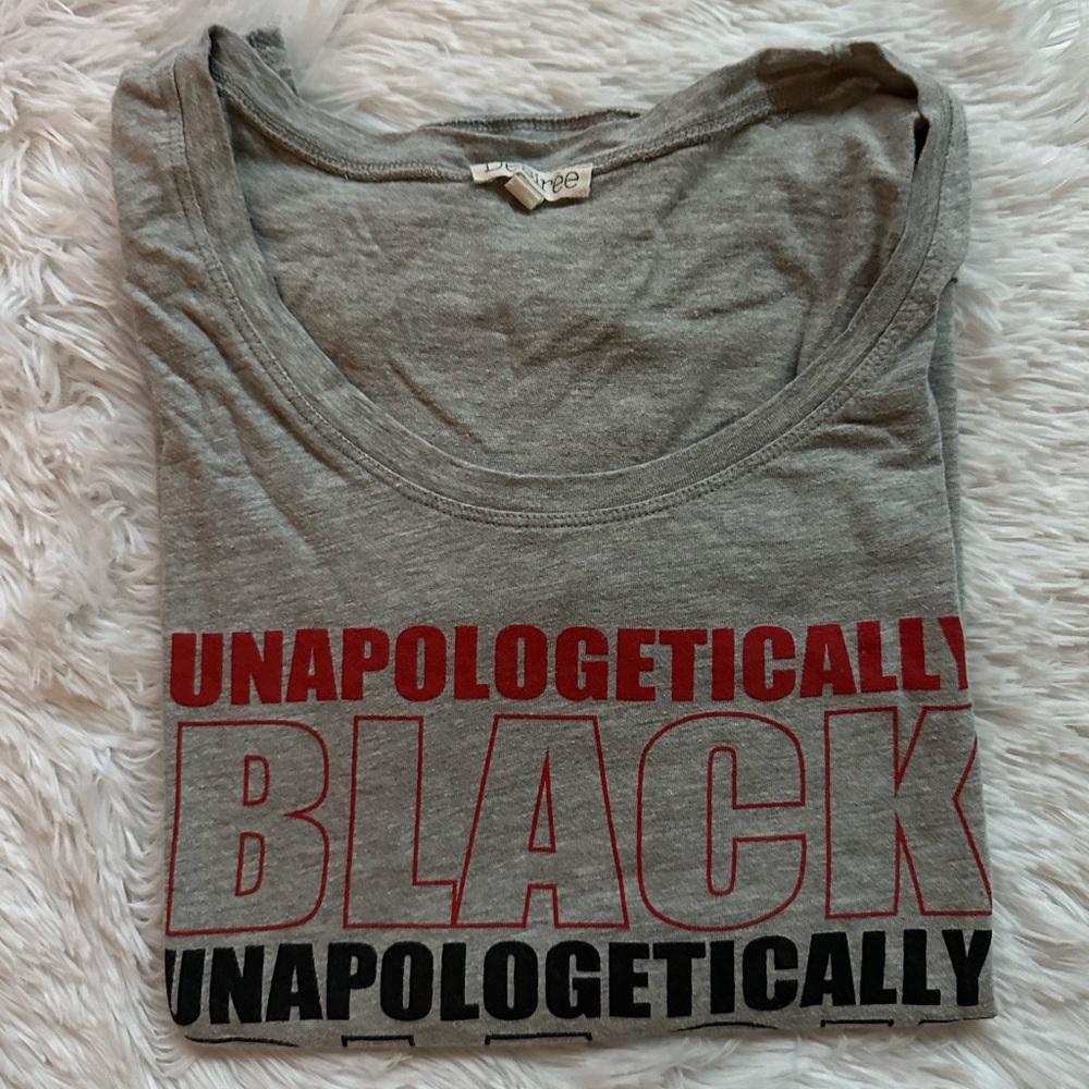 Gray Unapologetically Black Tee